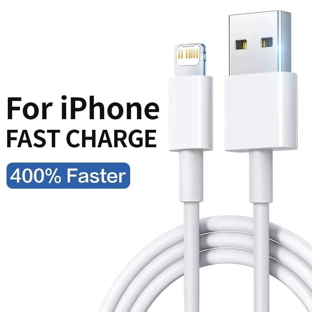 USB Cable For iPhone/iPad 20W Phone Data Sync Fast Charging Wire Cord 0.25M 1M 2M