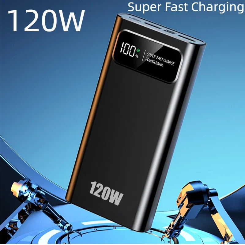 120W Portable Power Bank Fast Charging For iPhone Samsung