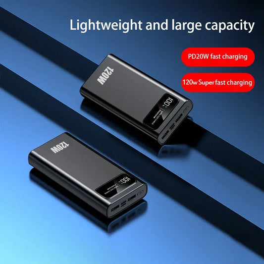 120W Portable Power Bank Fast Charging For iPhone Samsung